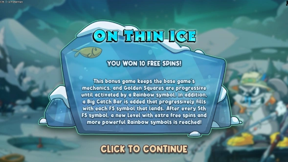 Le Fisherman Slot On Thin Ice Feature.